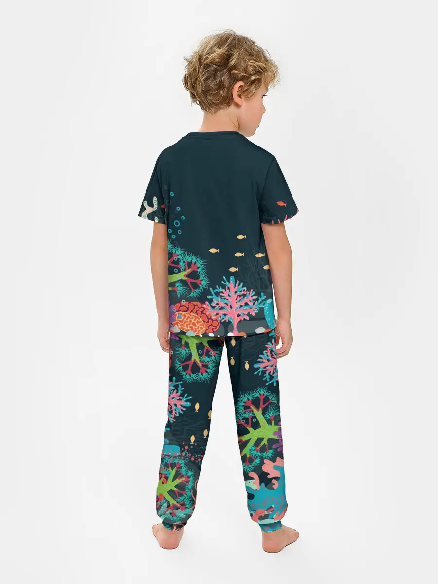 Детская пижама с брюками / Морской пейзаж