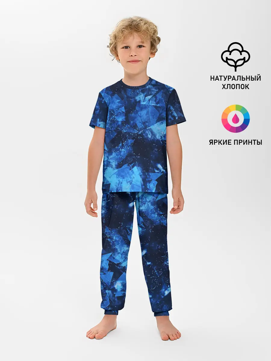Детская пижама с брюками / Blue Abstraction