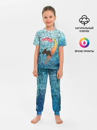 Детская пижама с брюками / Русалка | Подводный мир