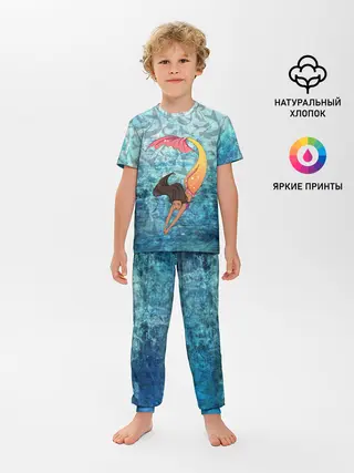 Детская пижама с брюками / Русалка | Подводный мир