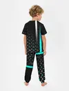 Детская пижама с брюками / МЕРСЕДЕС / AQUA BLACK GRADIENT