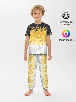 Детская пижама с брюками / 1858 Имперский флаг пикселами