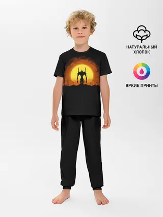 Детская пижама с брюками / evangelion yellow planet