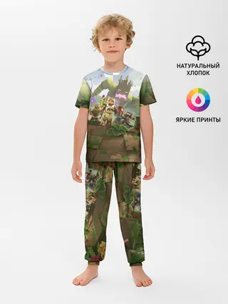 Детская пижама с брюками / МАЙНКРАФТ ГЕРОИ ПРОТИВ ЗЛА