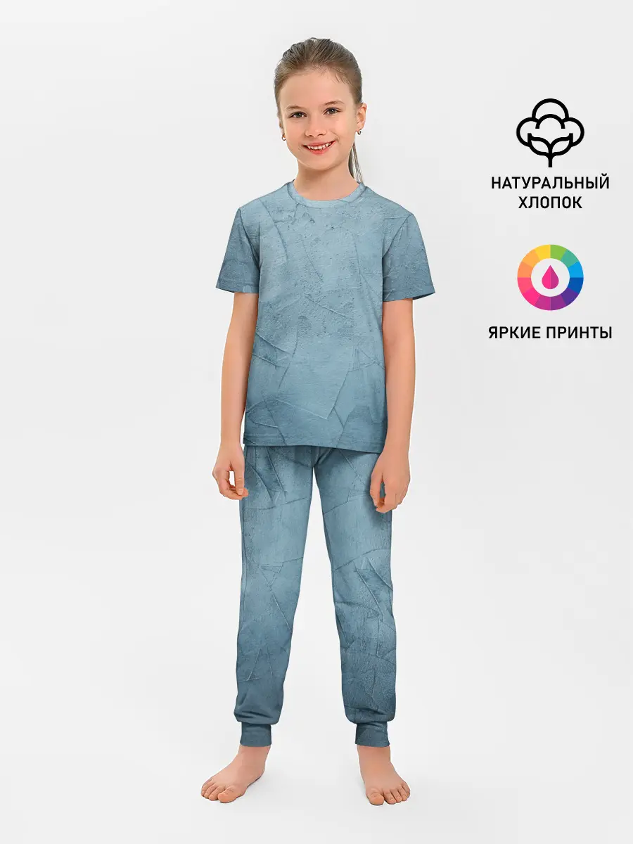 Детская пижама с брюками / Оттенки синего