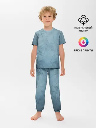 Детская пижама с брюками / Оттенки синего