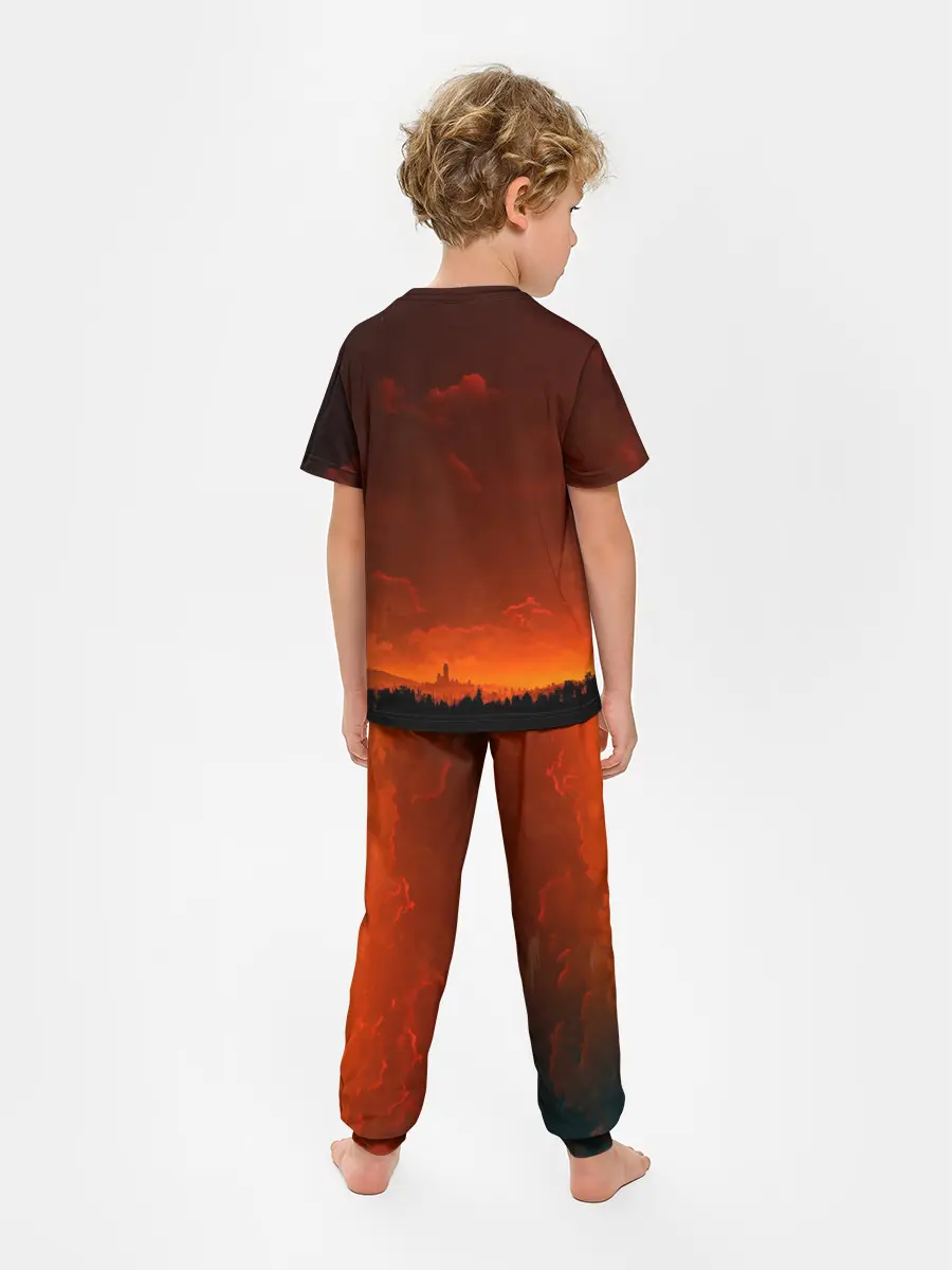 Детская пижама с брюками / Кровавый закат