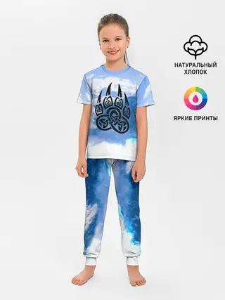 Детская пижама с брюками / Печать Велеса | Волчья лапа
