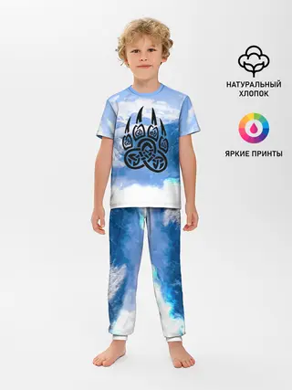 Детская пижама с брюками / Печать Велеса | Волчья лапа