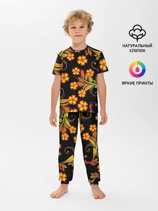 Детская пижама с брюками / Хохлома