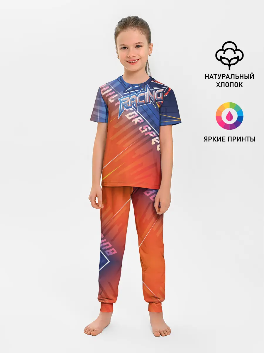 Детская пижама с брюками / Форма для мотокросса FOX