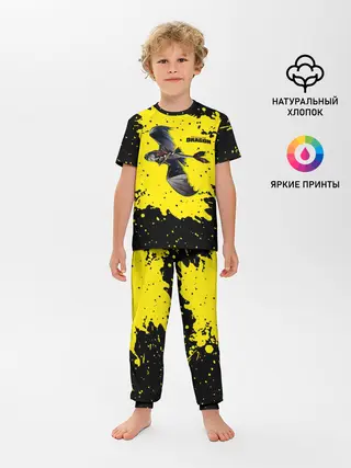 Детская пижама с брюками / Как приручить дракона