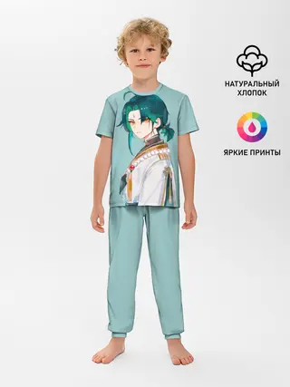 Детская пижама с брюками / Xiao / Genshin Impact /