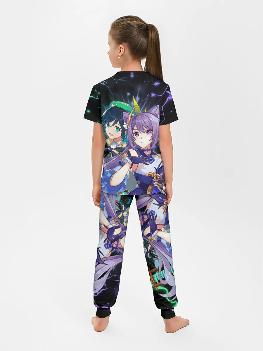 Детская пижама с брюками / Венти и Кэ Цин, Genshin Impact