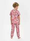 Детская пижама с брюками / Красные Цветы