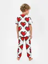 Детская пижама с брюками / Пиксельные сердечки