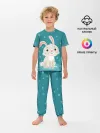 Детская пижама с брюками / Новогодний зайчик