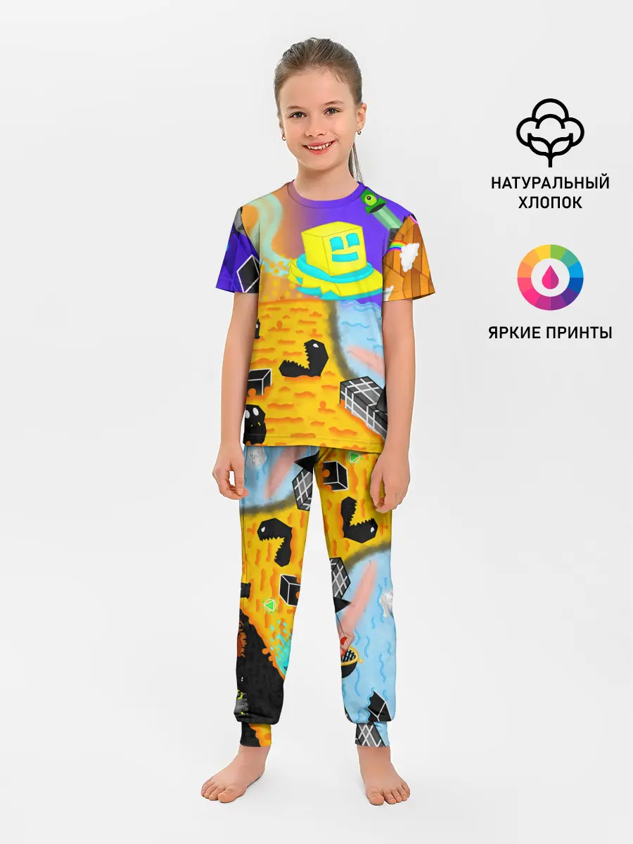 Детская пижама с брюками / Geometry Dash | RobTop