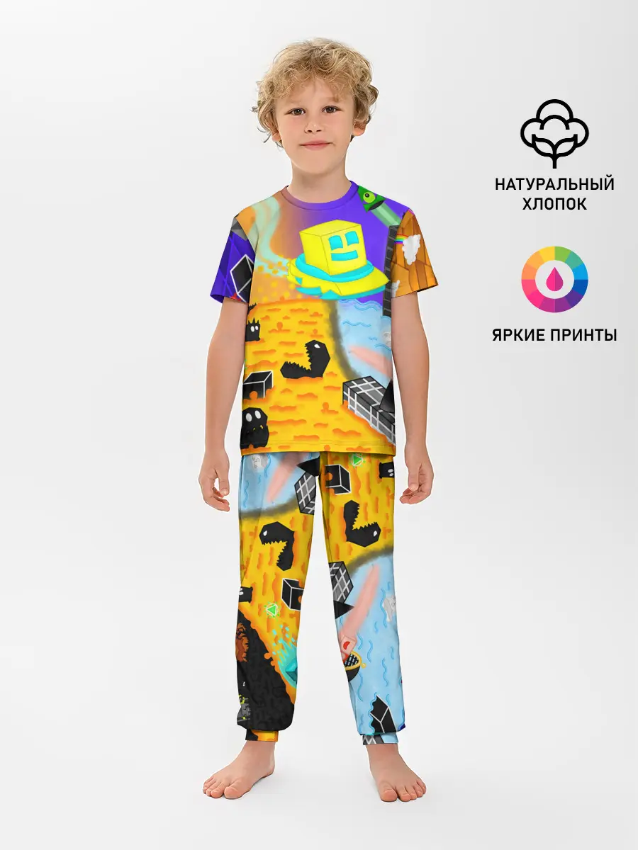 Детская пижама с брюками / Geometry Dash | RobTop