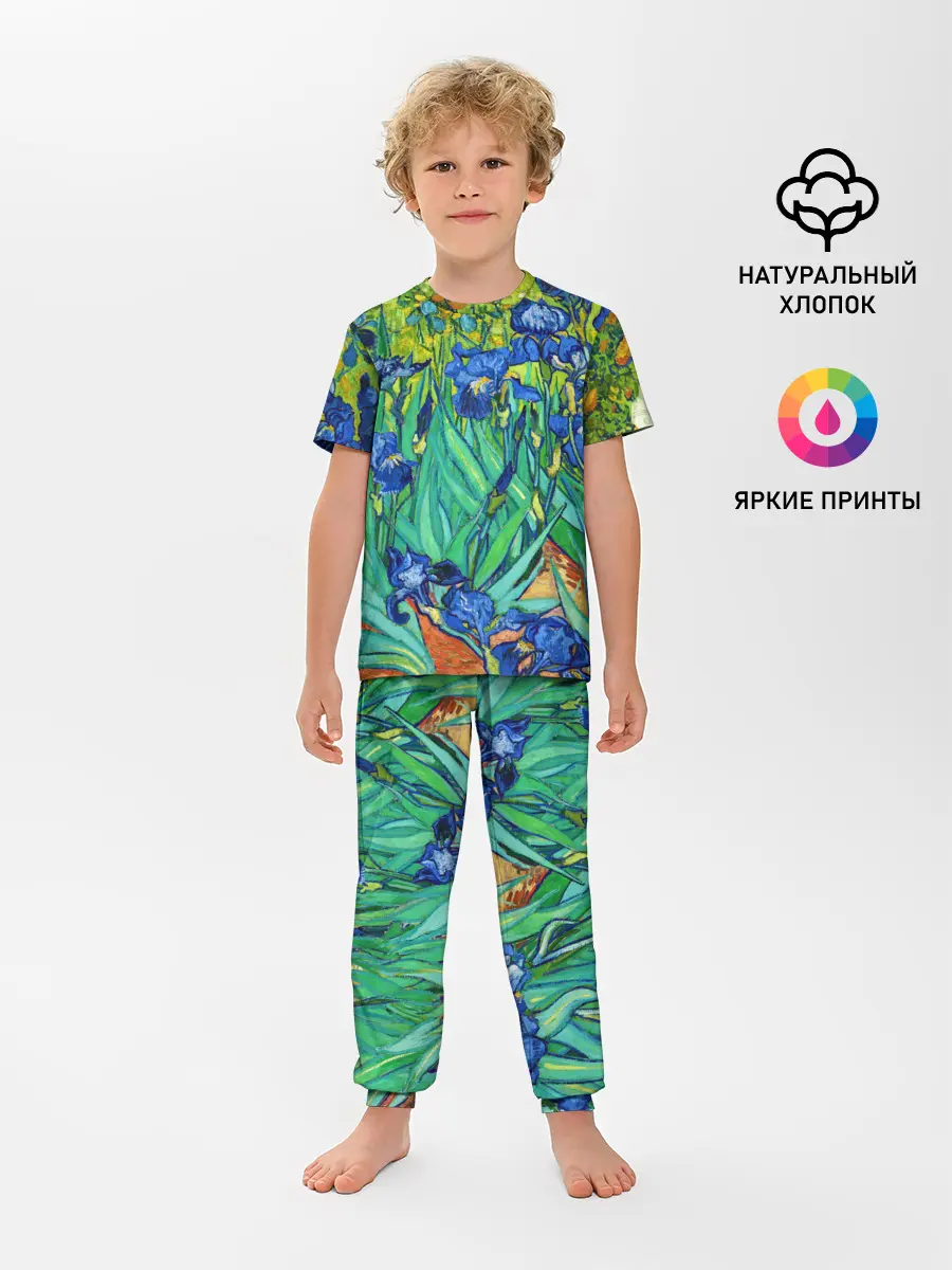 Детская пижама с брюками / Ирисы Ван Гога