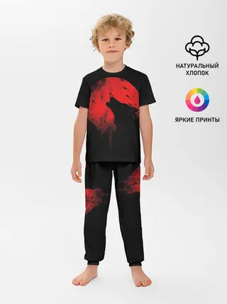 Детская пижама с брюками / Wolf 3D