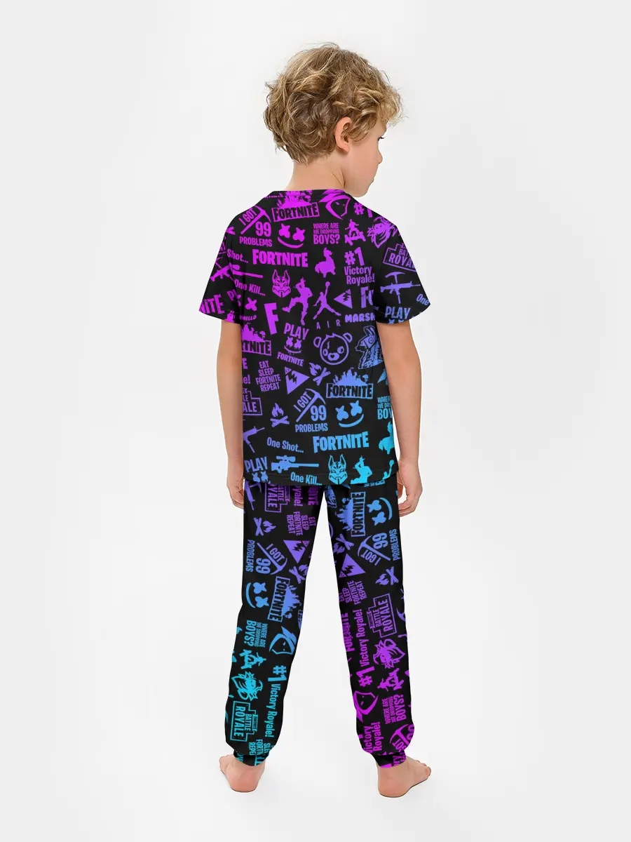 Детская пижама с брюками / FORTNITE NEON | ФОРТНАЙТ НЕОН