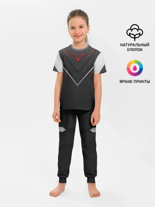Детская пижама с брюками / футуристический вектор