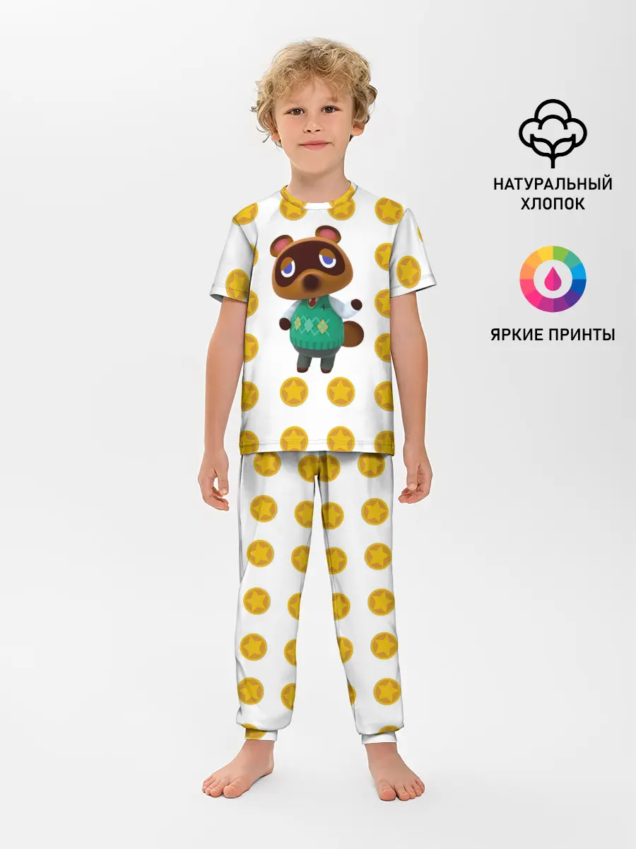 Детская пижама с брюками / Animal crossing - Nook