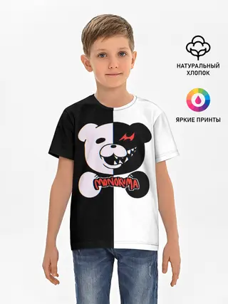 Детская базовая футболка / MONOKUMA / МОНОКУМА GLITCH