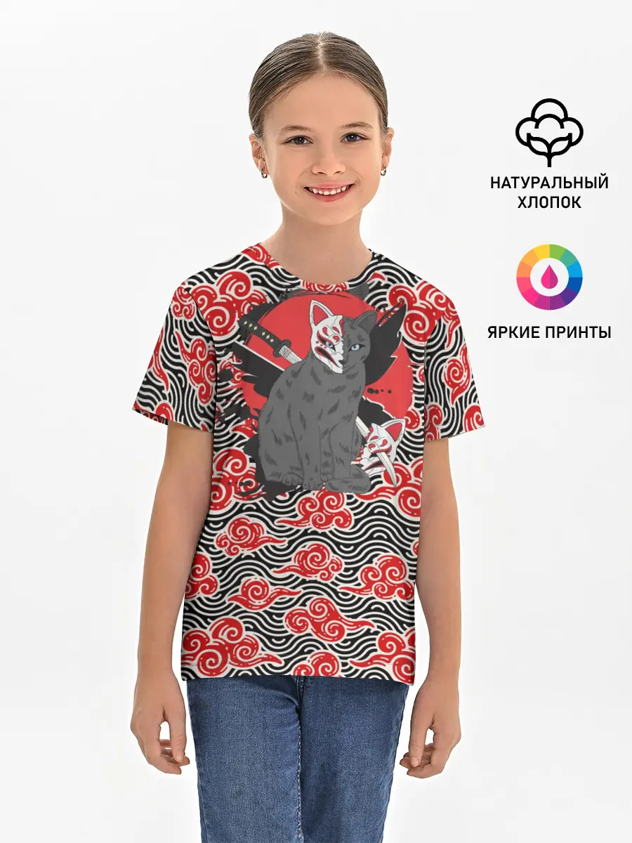 Детская базовая футболка / Бакэнэко