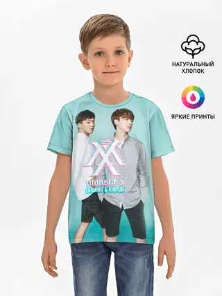 Детская базовая футболка / Shownu&Kihyun