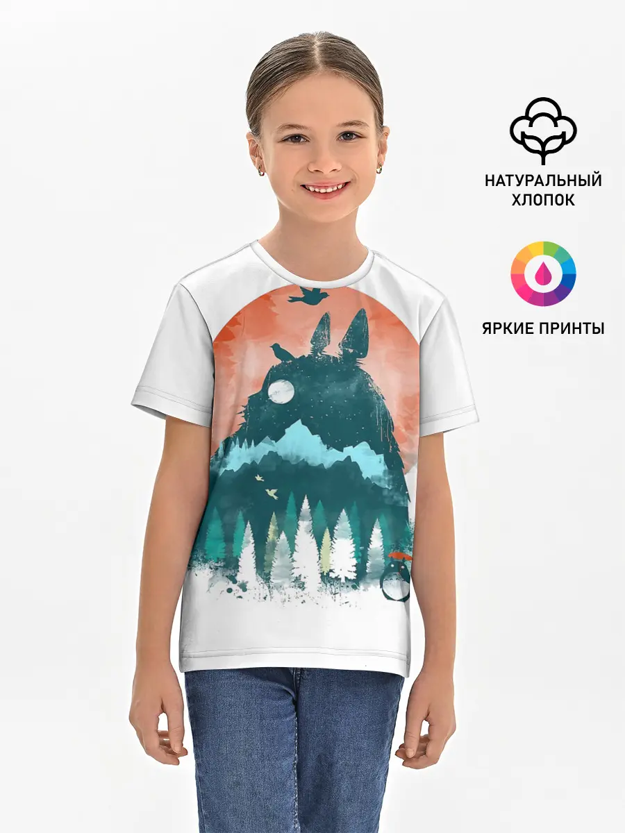 Детская базовая футболка / Силуэт Тоторо