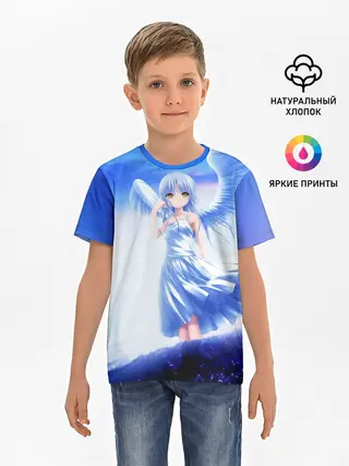 Детская базовая футболка / Аниме ангел