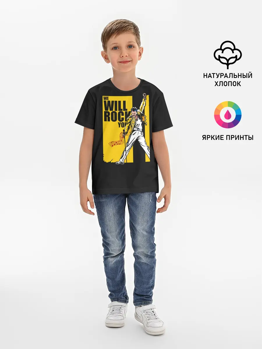 Детская базовая футболка / We will rock you