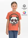 Детская базовая футболка / панда-меломан
