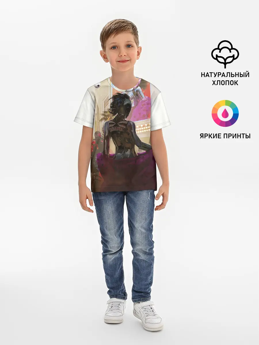 Детская базовая футболка / Lady. Cyberpunk 2077