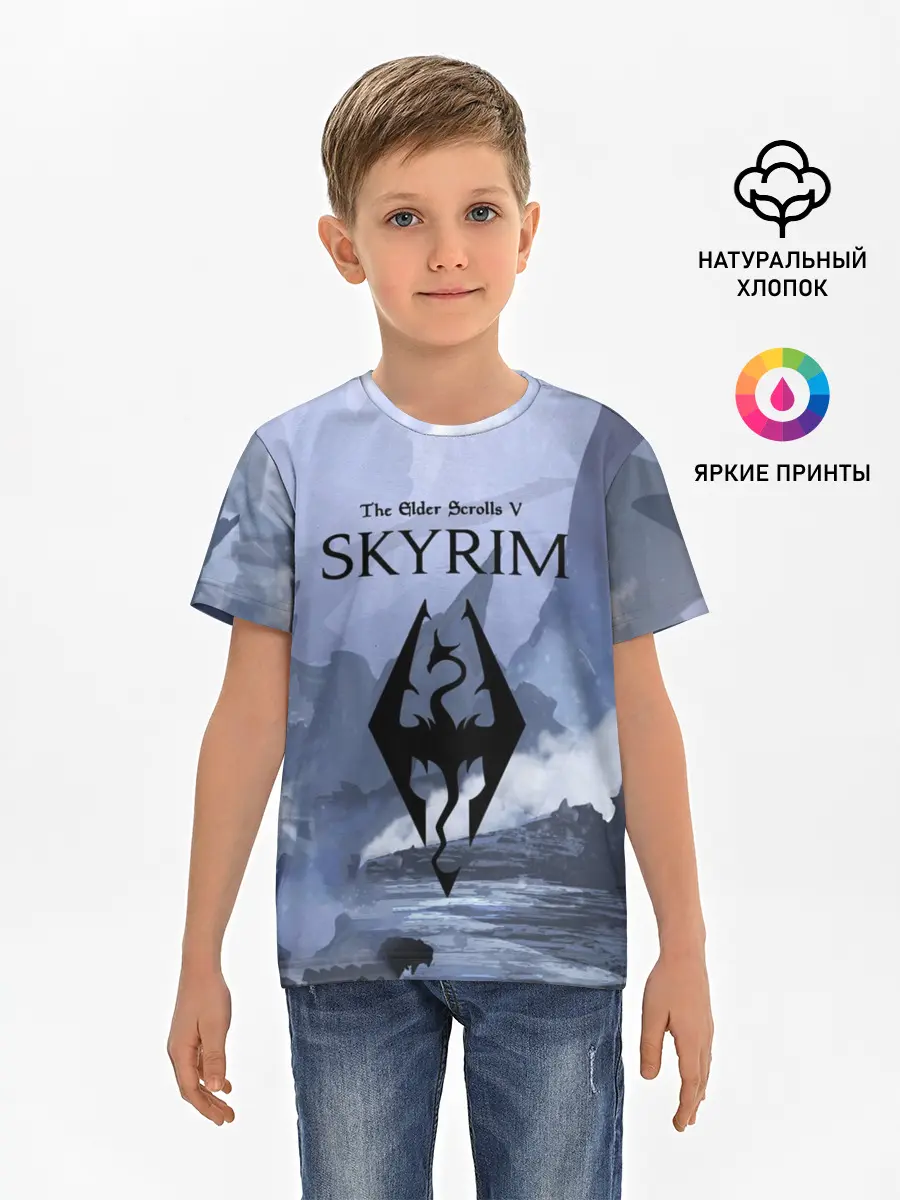 Детская базовая футболка / THE ELDER SCROLLS 5 SKYRIM