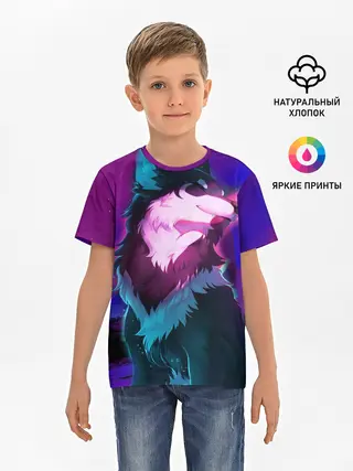 Детская базовая футболка / Сказочный волк