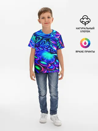 Детская базовая футболка / PSY NEON