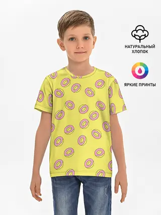 Детская базовая футболка / Пончики Донатс.
