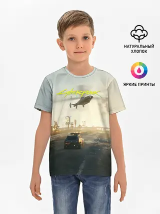 Детская базовая футболка / CYBERPUNK 2077 | КИБЕРПАНК