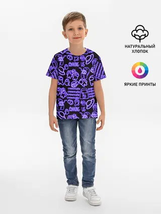 Детская базовая футболка / AMONG US | NEON