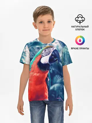 Детская базовая футболка / Попугай