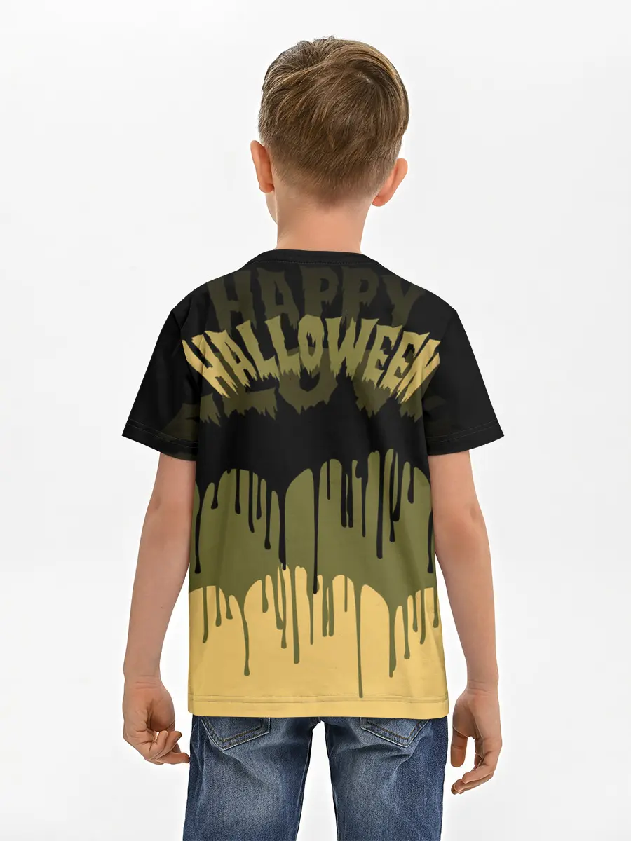Детская базовая футболка / Тыква в ночь мертвецов