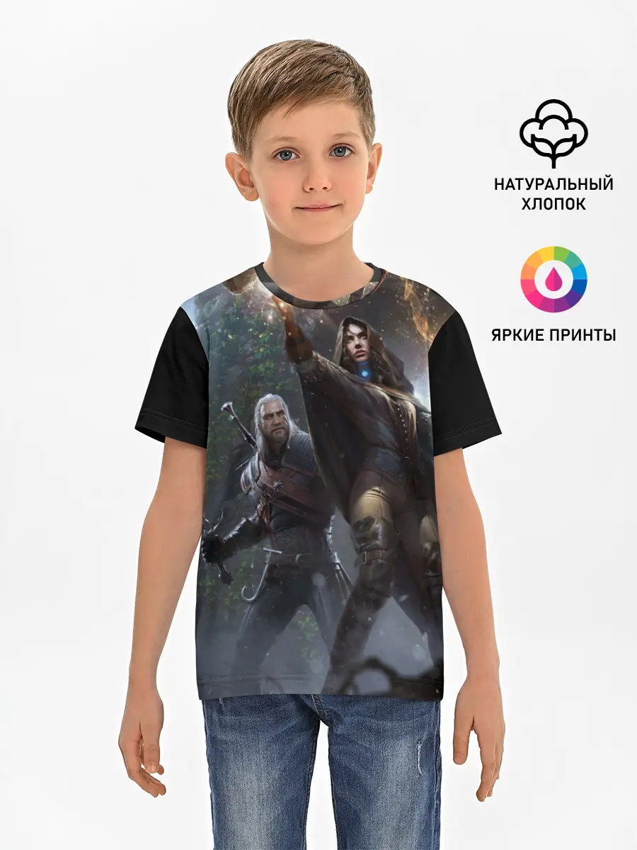 Детская базовая футболка / Геральт и Йен