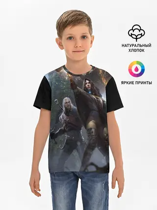 Детская базовая футболка / Геральт и Йен