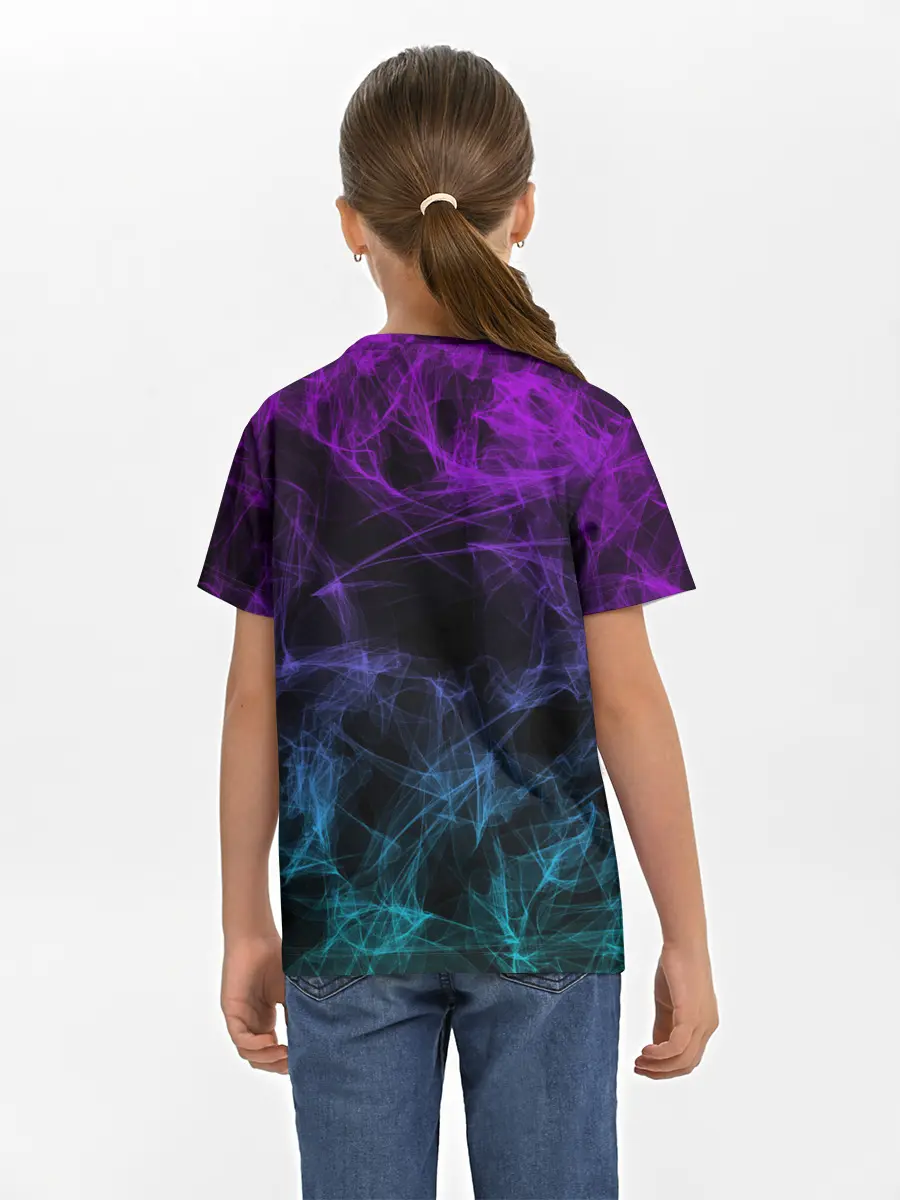 Детская базовая футболка / NEON SMOKES STRIPES | НЕОНОВЫЕ ВОЛНЫ