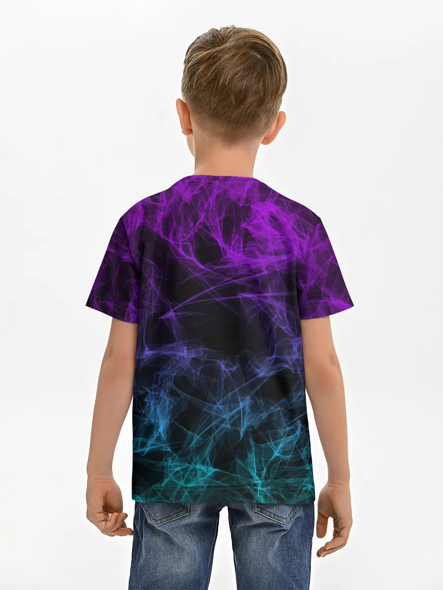 Детская базовая футболка / NEON SMOKES STRIPES | НЕОНОВЫЕ ВОЛНЫ