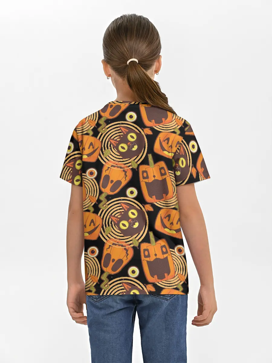 Детская базовая футболка / Patern Halloween 10