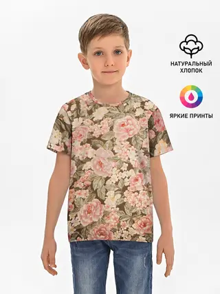 Детская базовая футболка / Розовая поляна